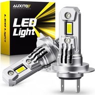 AUXITO 2 ชิ้นรถ H7 หลอดไฟ LED Mini Turbo LED High Low Beam 100 วัตต์สําหรับไฟหน้ารถ Auto Head Lamp H