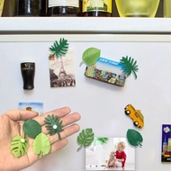 Kitchen Gadget Home Decoration Refrigerator Sticker Green Leaf Refrigerator Kitchen Decoration Accessories 4 Pieces Plant Refrigerator Magnet
