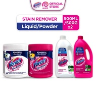 [Bundle of 2] Vanish Stain Remover Pink Action + Vanish Stain Remover Crystal White Oxi , Detergent 