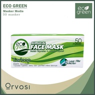 Surgical Masker 3 Ply 50pcs Masker Medis 3ply / Masker Ecogreen 3ply
