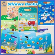 DIY Reusable Stickers Books for Kids Educational Learning Toys Toddlers Activity Book for Kid