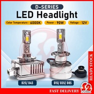 D1S D2S D3S D4S Mentol Lampu Hadapan Kereta LED Canbus Car LED Headlight 90W 6000K hid ballast to LE