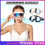 #B13 Adult Big Frame Swimming Goggle Swim Diving Adjustable Waterproof Anti-fog Wide Vision Goggles 