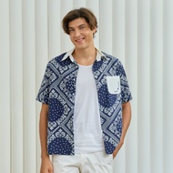VACAY Indied | Diddy Shirt Navy Paisley Pattern With Pockets /*