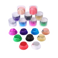 100pcs 3oz Foil Metallic Liner Cupcake Paper Liner for Muffin Cupcake Cup