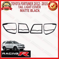 Fortuner 2012 - 2015 Tail Light Cover Matte Black Garnish ( taillight tlc )(Toyota Car Accessories)