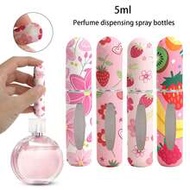 1pc Perfume Packaging Bottle With Flowers And Strawberries Pattern On The Bottom, Reusable Delicate 