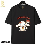 KAUNIX ADULT T-shirt (KHM047) August 2025 Indonesian Independence Day 3D T-shirt Screen Printed T-sh