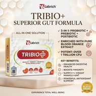 Labrich Tribio+ 3‑in‑1 Prebiotic Probiotic Postbiotic Gut Supplement Powder with Blood Orange Extrac