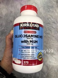 (現貨 375粒) ~Kirkland 葡萄糖胺 1500MG+MSM 1500MG (Kirkland Glucosamine HCI 1500MG with MSM 1500MG)