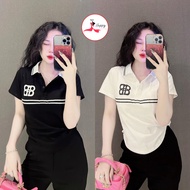 Slim Turn-down Collar T-shirt [Code B16], Form-fitting Ball Gown 35~55kg, Soft Stretch Cotton [BB]