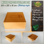 KAYU Multipurpose storage box 25x25 cm wooden multi purpose storage box 8