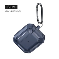 KUULAA Carbon Fiber Case for AirPods Pro AirPods2 AirPods3 Case Protective Cover Shockproof for AirPods 3th Pro Accessories Full-Body Rugged with Keychain