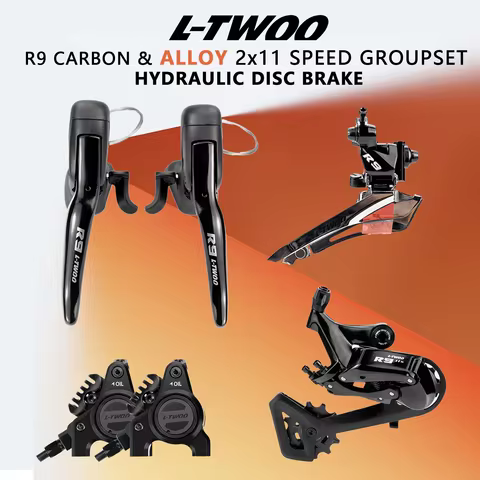LTWOO R9 Road Hydraulic Disc Brake Groupset 2x11 22 Speed Carbon Alloy Version Shifter Front Rear De