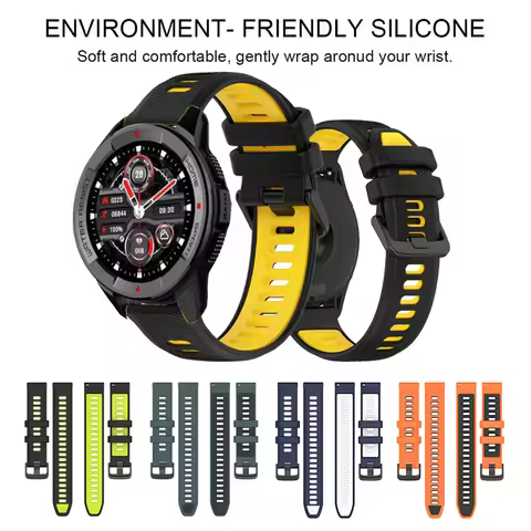 Watchband Black Buckle Durable Silicone Strap For Mibro GS pro / active / Lite2 / Mibro X1-A2-A1-C2-