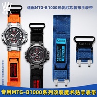 Suitable for casio casio 5544 MTG-B1000 Modified Velcro Nylon Canvas Watch Strap