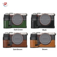 Leather Camera Half Case Cover Bag For Sony A7CII A7C Mark II Cameras