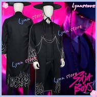 KPOP DEMON HUNTERS Cosplay Costume SAJA BOYS Black Outfit JINU BABY Black Suit Wig Animated KPOP Rol