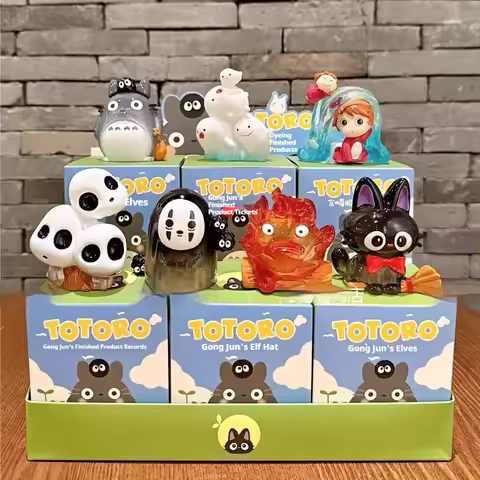 Kawaii Totoro Blind Box Hayao Miyazaki Anime Fairy Tale Elves Mysterious Box Anime Model Kids Birthd
