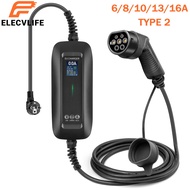 Ev Charger Type 2 Timed Portable Charger For Electric Car 3.6kw 6/8/10/13/16a Eu Standard Iec 62196