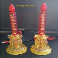Red led candle light number 3 has