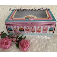 Cup Cake Box 6 Sizes 25x17x9 Cm contains 5 pcs