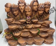 火影忍者 Naruto 木葉村名場面 一代目至七代目 七影山樹脂地台 (30cm*40cm*23cm) [可放蚊香眼/魚缸造景]