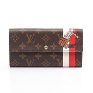 【二手】路易威登LOUIS VUITTON雙折長皮夾 Portefeuille Sarah Monogram Groom M60034 紅色皮革 Portefeuille Sarah Bellboy 