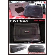 MBQUART FW1-69A 6 X 9 INCH 150 WATT POWERED SUBWOOFER / ACTIVE SUBWOOFER FREE POWER CABLE + RCA CABL