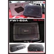 MBQUART FW1-69A 6 X 9 INCH 150 WATT POWERED SUBWOOFER / ACTIVE SUBWOOFER FREE POWER CABLE + RCA CABLE SET