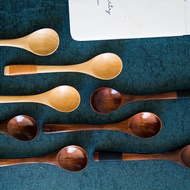 Threaded Wooden Spoon Japanese Style Old Lacquer Wooden Spoon Threaded Wooden Spoon Coffee Spoon Chi