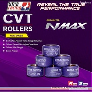 •NMAX/NVX/VARIO CVT Pulley Roller V3 Uma Racing NMAX/NVX NOUVO LC (1 set 6pcs)amat disyorkan