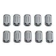 【HRDEAL】10 Pack Ferrite Ring Core Grey Clip-On Ferrite Core Noise Suppressor Cable Clips