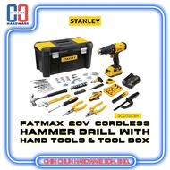 STANLEY 20V BRUSHLESS HAMMER DRILL + HAND TOOLS SET (SCD711C1H) [1.5AHX1+CHARGER]