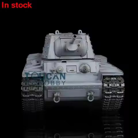 1/16 HENG LONG Gray 7.0 Upgraded FPV Camera Soviet KV-1 RC Tank 3878 W/ 360° Turret Infared BB Gearb