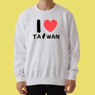 I LOVE TAIWAN 我愛台灣 大學T 厚 長袖 衣服 童裝 T恤 白
