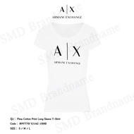 Armani Exchange เสื้อยืดคอกลม รุ่น Pima Cotton Print Long Sleeve T-Shirt Code: 8NYT70 YJ16Z 1000