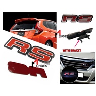 RS Emblem Logo Front Grille Grill Rear Bonnet Honda City Civic Jazz HRV CRV Perodua Myvi Bezza