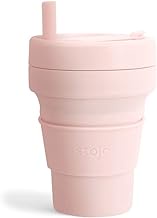 Stojo 16 Ounce Biggie Collapsible Cup, Carnation