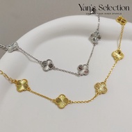 YANS Original Silver 925 White Gold 18k Gold Plated Clover Bracelet