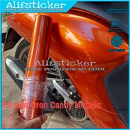 Candy Orange Metallic Scotlet Sticker Orange Temple Metallic Scotlet