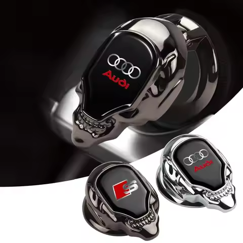 3D Metal Car One-touch Start Cover Ignition Device Button Decoration Sticker For Audi A6 Q3 A3 B5 B9