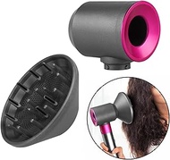BVACUMHEAD Upgrated Diffuser and Adaptor for Airwrap, Converting Air Wrap Curling Styler to Hair Dryer, Diffuser for Hair Dryer, Version 2023, Fuchias