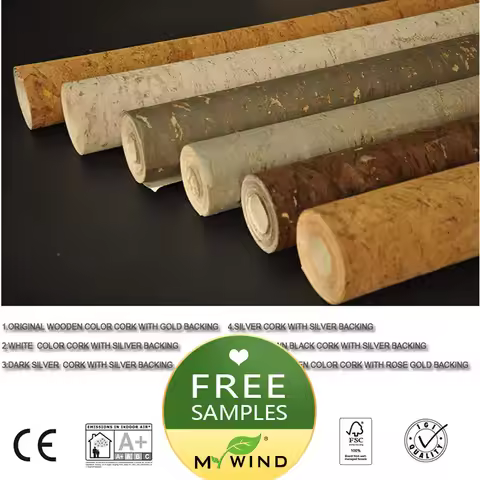 Free Sample 20x10cm MY WIND Cork Wallpapers Luxury 100% Real Natural Material Safety Innocuity 3d Wa
