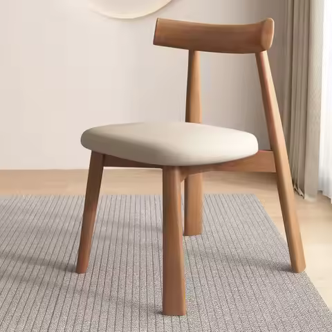Modern Wooden Frame Kitchen Dining Chairs Stylish Soft Leather Table Chair for Dining Room Simple Di