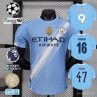 25 26 Manchester City Home | Player's Edition Sports Jersey Club World Cup 9#HAALAND 16#RODRIGO 47#F