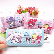 Sanrio Pu canvas pencil case kuromi melody pencil box kid student stationary pen bag 铅笔盒 笔盒袋 kotak p