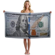 $100 Bill Beach Towel for Kids & Adults – Custom Name or Face Options – Funny Money Beach Towel, Sup