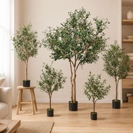 1.2-2.4m Simulation Olive Tree Large Floor Simulation Plant Living Room Decoration Ornaments