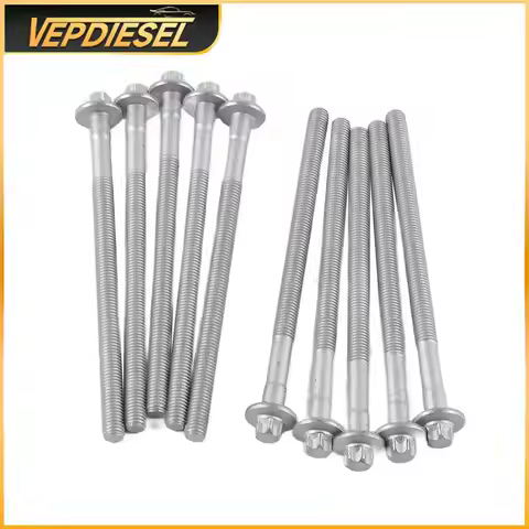 10pcs/set M271 Engine Cylinder Head Bolts For Mercedes W203 C204 R172 L4 165mm M10 Length Cylinder H